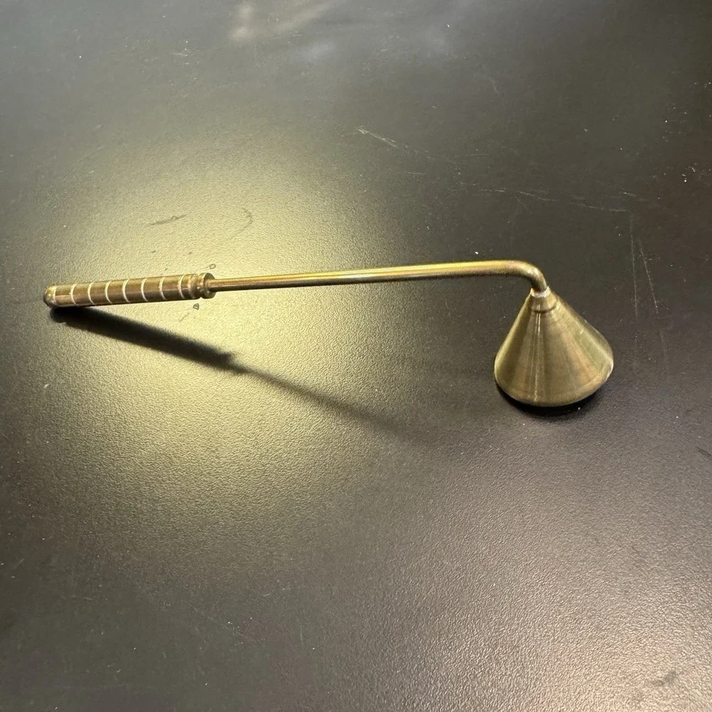 Old Brass Candle Snuffer Solid Brass Nice Patina 8.5